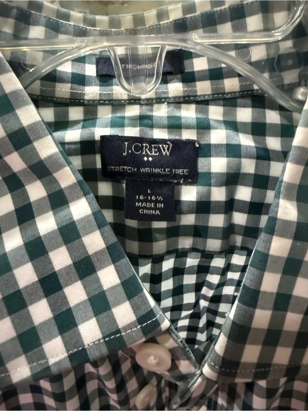 J. Crew Men's Green Check Button-Down Shirt